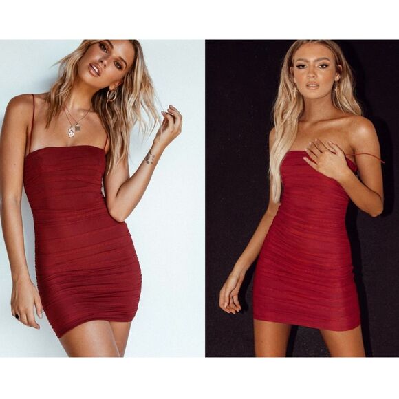 Princess Polly Tara Red Mini Dress - Picture 1 of 9
